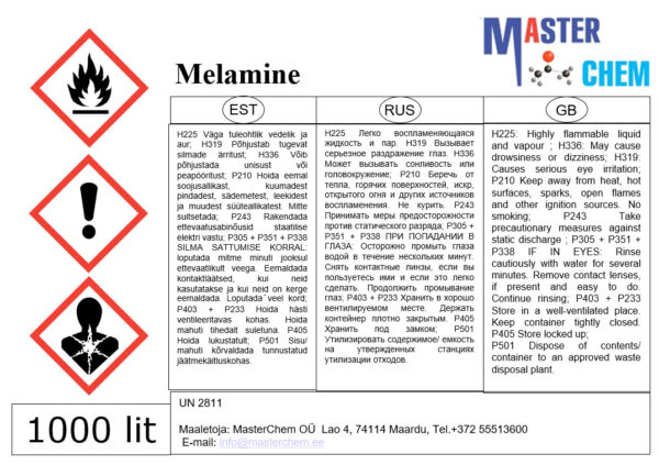Melamiini (CAS 108-78-1) MasterChem