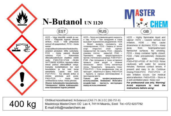 Butanol (CAS 71-36-3)