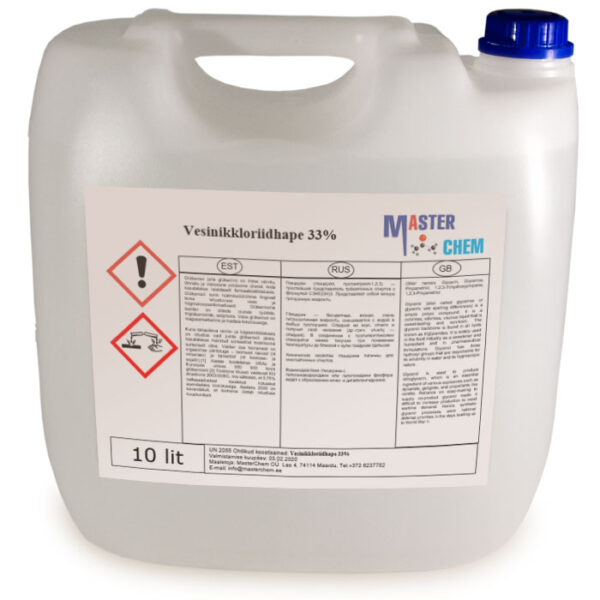 Hydrochloric Acid 33%, 37% 10l MaterChem