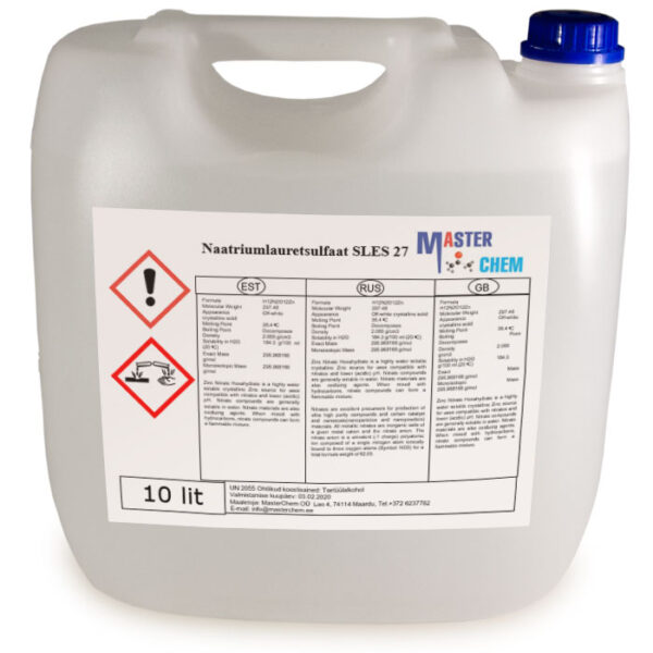 Sodium laureth sulfate (SLES) 27 (CAS 68891-38-3) 10l MasterChem