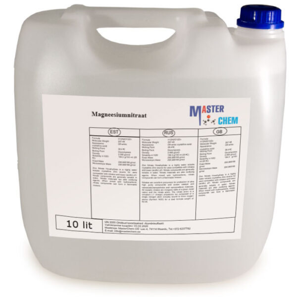 Magnesiumnitraattiliuos (CAS 10377-66-9) 10l MaterChem